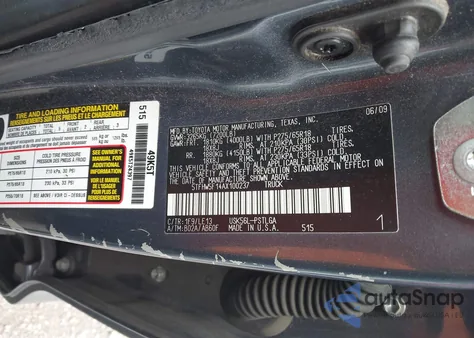 2010 Toyota Tundra Limited 5.7L V8 z USA, uszkodzony, nr VIN 5TFHW5F14AX100237